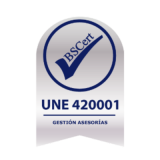 Insignia de la certificación Norma UNE 420001 de CE Consulting