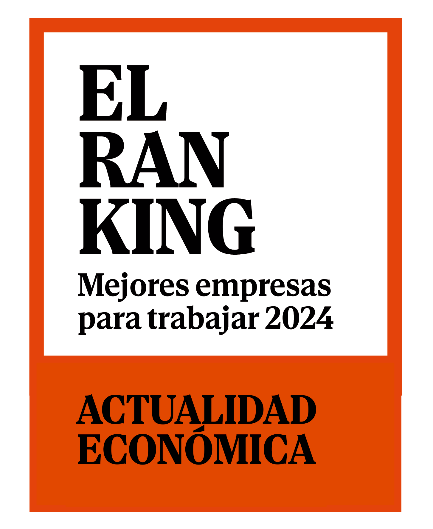 Sello 100 mejores empresas para trabajar 2024 de Actualidad Económica